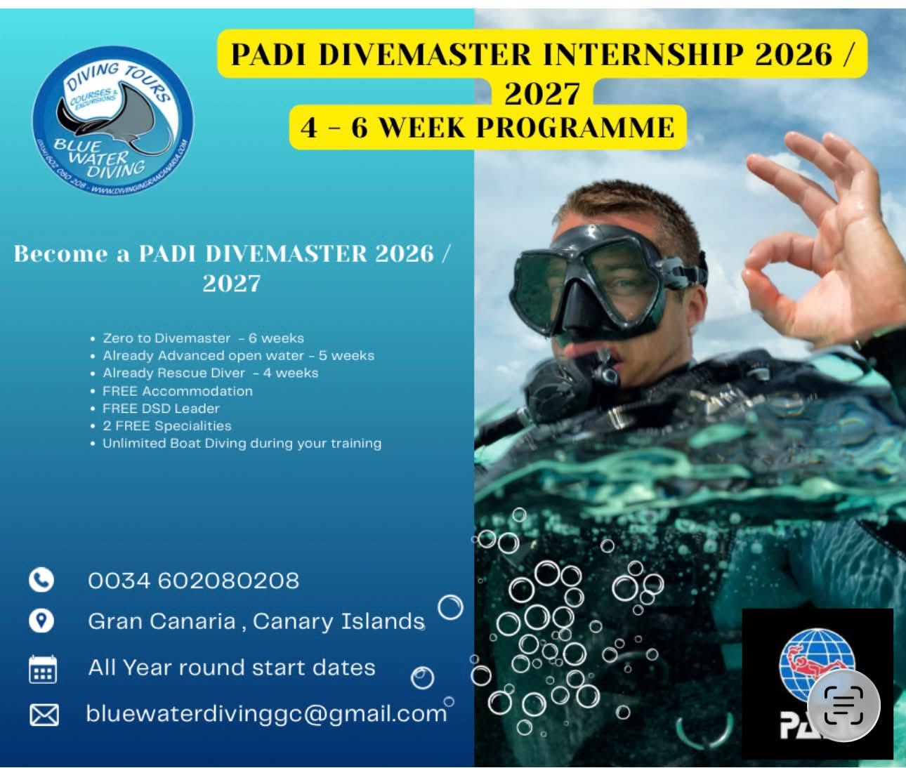 Divemaster Internship in Gran Canaria